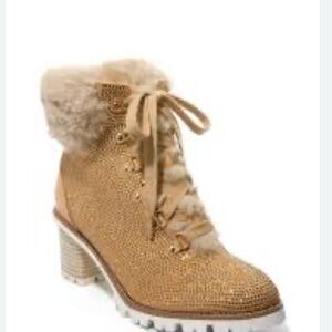 Lauren Lorraine Brown Fur-Lined Winter Boots